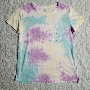 Gap Womens Blue Yellow Purple Short Sleeve Crew Neck Easy Tee Size S - Picture 1 of 4