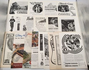 18 Vintage Railway Railroad Print Ads: Southern Pacific, B&O, Northern, Atlantic - Picture 1 of 5