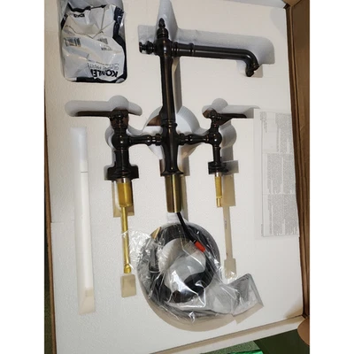 Torneira de cozinha Kohler 76519-4-2BZ artefatos ponte de dois furos - Bronze polido a óleo - Imagem 1 de 4