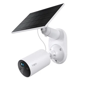 TP-Link 𝗧𝗮𝗽𝗼 SolarCam C402 Kit, Outdoor Battery Camera w/Solar Panel Base... - Picture 1 of 8