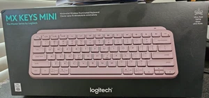 NEW Logitech MX Keys Mini Wireless Illuminated Keyboard Pink Rose* - Picture 1 of 8