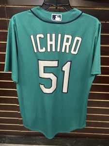 Ichiro Suzuki Mariners #51 Nike Throwback Teal Jersey NWT Adult Size S ON SALE! - Picture 1 of 5
