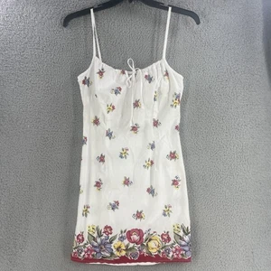 Y2K Vtg 90s Womens Dress Wanted Clothing Co Large Floral Cotton Slip Sundress - Picture 1 of 13