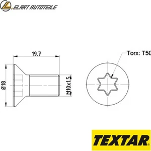 VITE DISCO FRENO TPM0016 PER FORD MONDEO/IV/Torneo UKBA/UKBB/AZBC 2.0L - Foto 1 di 6