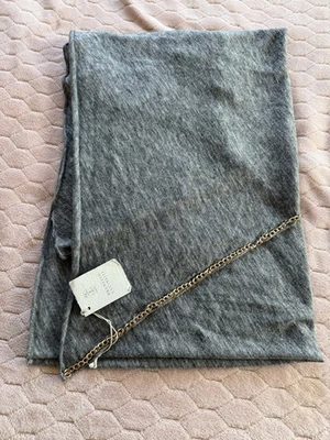 Brunello Cucinelli女式灰色羊毛围巾 — 第 1/4 张图片