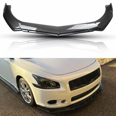 For Nissan Maxima 2010-2016 Carbon Fiber Front Bumper Lip Spoiler Splitter CT Foto 1 de 4