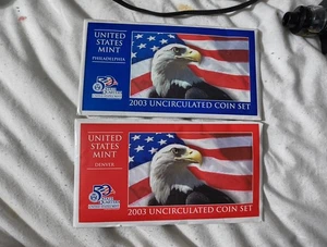 2003 P&D US Mint Uncirculated Coin Sets w/COAs (Two Sets) {20 Coins) - Picture 1 of 8
