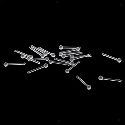 20 parti di cristallo trasparente acrilico del perno della linguetta della barra - Immagine 1 di 4