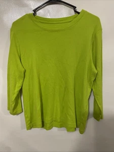 Haut femme manches 3/4 Kim Rogers - Vert lime - Taille XL - Photo 1/5