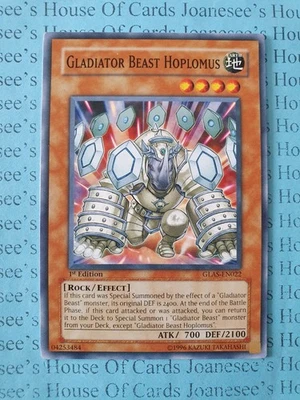 GLAS-EN022 Gladiator Beast Hoplomus Yu-Gi-Oh Card 1st Edition - Image 1 of 4