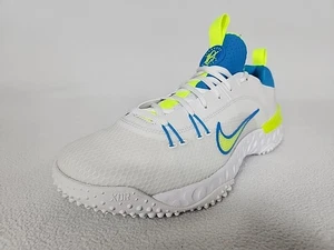Nike Alpha Huarache 9 Elite Lacrosse Turf Shoes Size 10 Men's White FV6148-100 - Picture 1 of 12