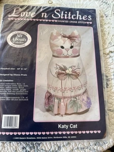 Karens Kreations Loving Stitches Cross Stitch Kit - Katy Cat - Picture 1 of 2