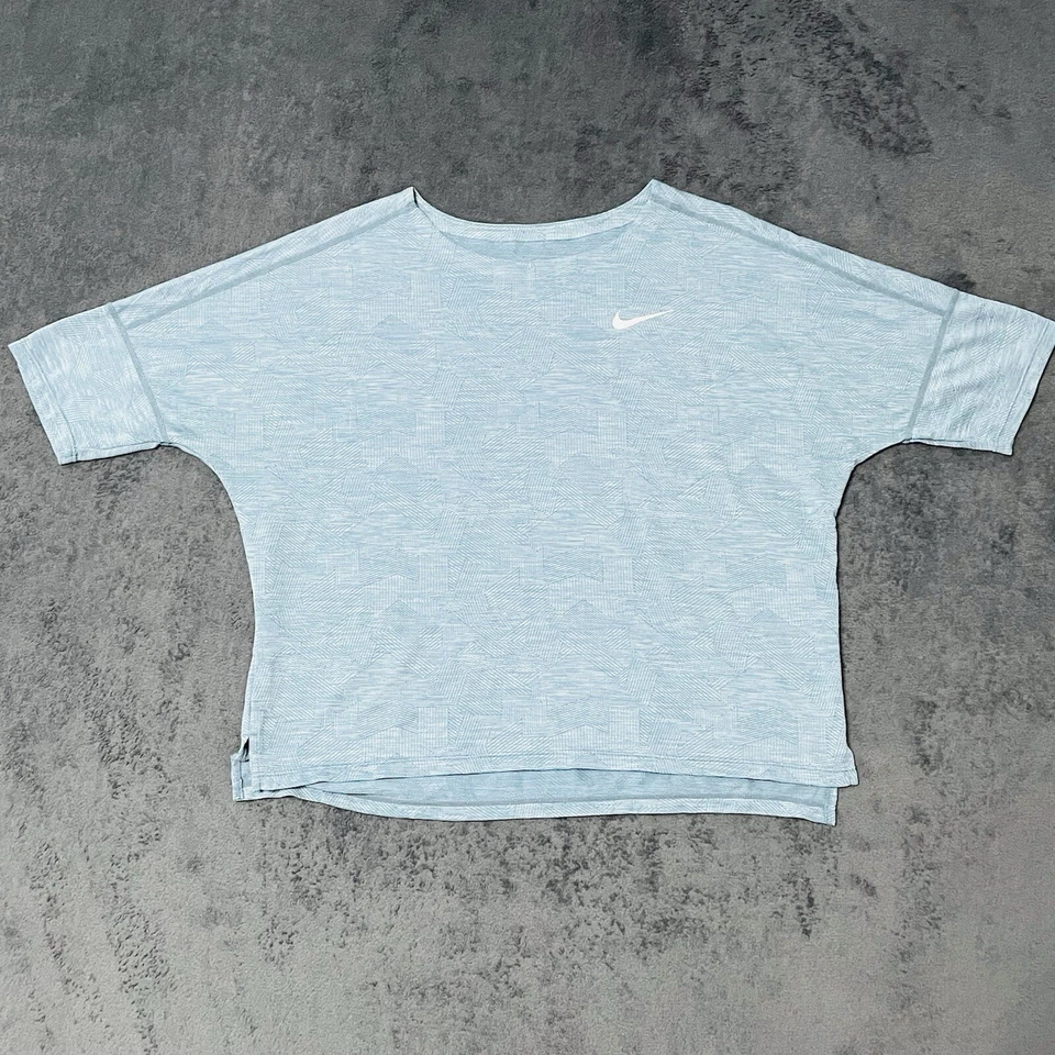 Camisa Nike Dri-Fit Mujer Talla M Azul Medallista Correr Top Manga Corta Atlética Foto 1 de 4