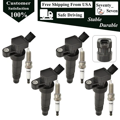 4pcs Ignition Coil and Iridium Spark Plug Kit For 2011-2015 Kia Optima 2.4L - Image 1 of 4