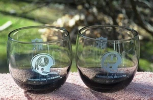 PAAR NFL WASHINGTON REDSKINS RAUCHGLAS WHISKEY NIEDRIGE KUGELN - Bild 1 von 3