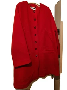 Kenzo A Line Red Wool Coat - Picture 1 of 5