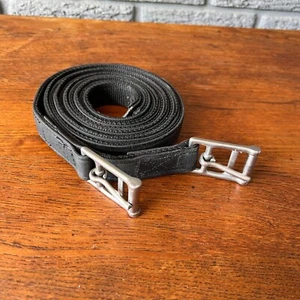 Wintec Style Non-Stretch Stirrup Leathers Roller Buckles 58” Black, EUC - Picture 1 of 4