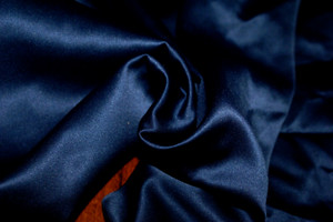 1.95m x 1.4m Remnant - BLUE Light Weight Sateen Fabric with Slight Give