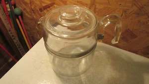 Alte Pyrex Flammengeschirr Glas Kaffeekanne - 9 Tassen - keine Einsätze - Bild 1 von 1