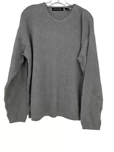 STRUCTURE Knit Sweater Grey Pullover Ramie Vintage 90S Y2K Mens XL - Picture 1 of 10