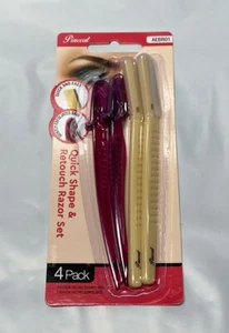 PINCCAT EYEBROW RAZORS QUICK SHAPE & RETOUCH RAZOR SET 4 PACK AEBR01 - Picture 1 of 6