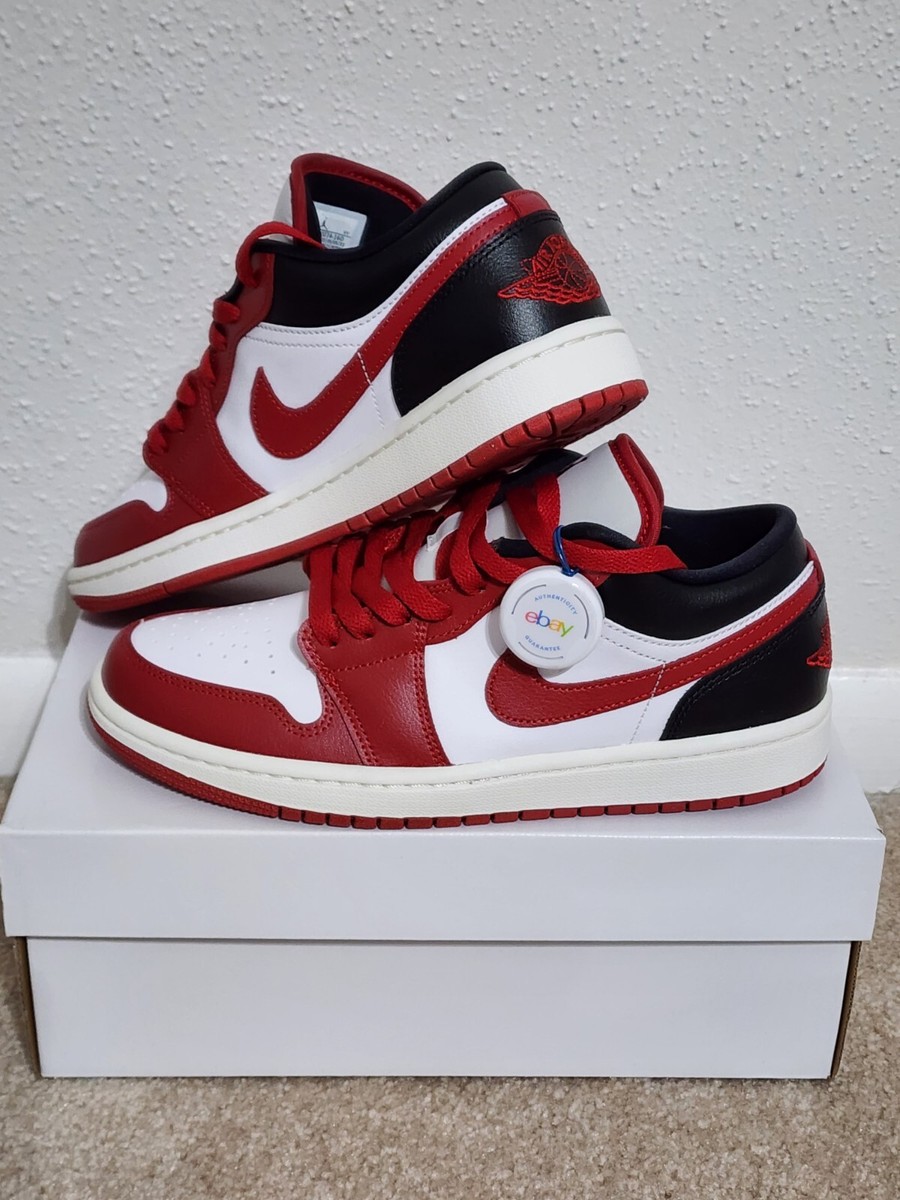 Preços baixos em Jordan 1 Low Black White Gym Red W | eBay Preços baixos em Jordan 1 Low Black White Gym Red W | eBay