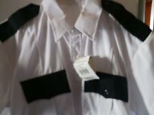 White/Black Patriot Brand Short-Sleeved XL Collar Shirt