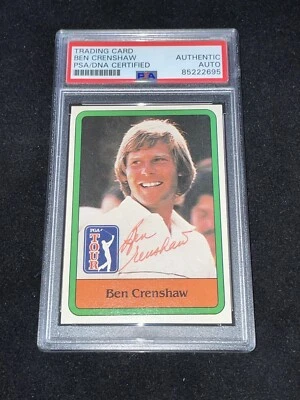 Ben Crenshaw Signed 1981 Donruss Rookie Card PSA Slab Masters Vintage Autograph - Image 1 of 2