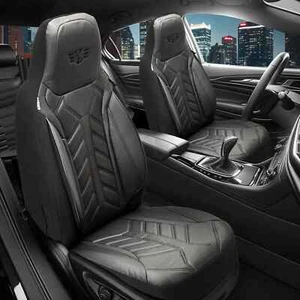 Fundas de asiento adecuadas para BMW Serie 1 E87 negro antracita | Asientos delanteros | Pri APOL504 - Imagen 1 de 11