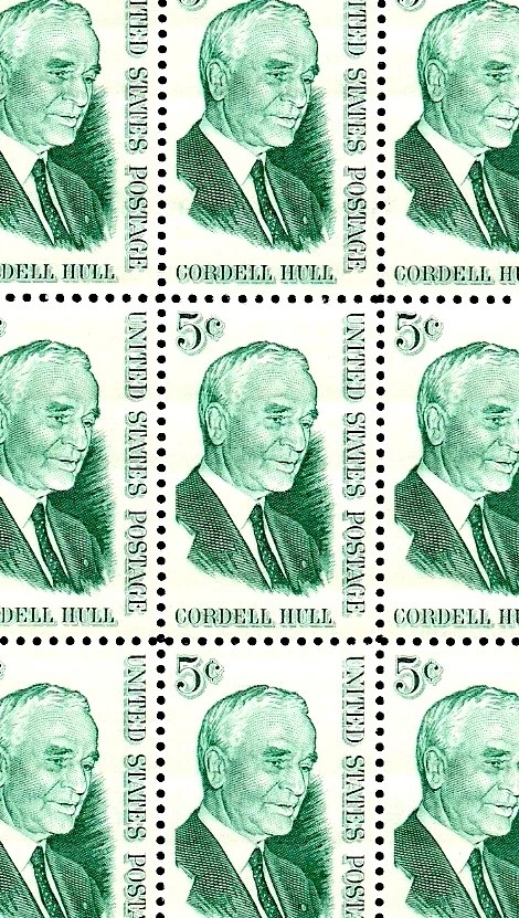 CORDELL HULL (1963) - Full Mint -MNH- Sheet of 50 Postage Stamps - #1235  - Image 1 of 1