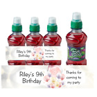 Personalised Birthday Fruit Shoot Bottle Wrappers Party Balloons Design