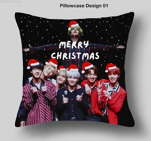BTS Feliz Navidad Deseo Funda Almohada Bangtan Niños Navidad Deseos Decoraciones Regalo - Imagen 1 de 8