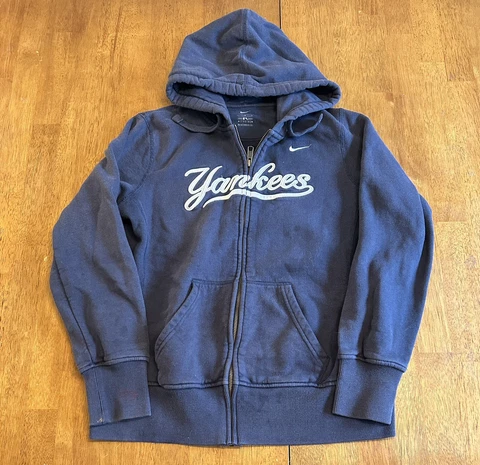 New York Yankees Nike Zip Up Hoodie Sweatshirt Youth Large MLB Baseball Cover