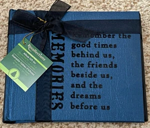 Recollections Album Gift Set Blue + Black Cloth Scrapbook Holds 60 Photos NEW - Picture 1 of 5