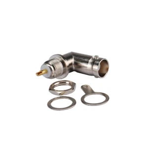 3x BNC panel mount Jack female bulkhead right angle with solder cup RF connector - Afbeelding 1 van 4