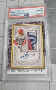 2021 Topps Baseball #TTY-17 Shohei Ohtani 2019 Definitive Framed Patch PSA 10 - Picture 1 of 2