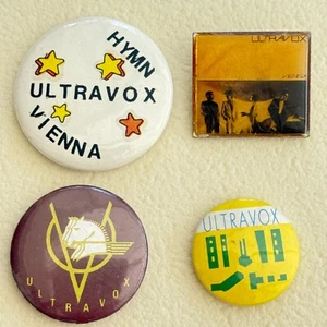 ULTRAVOX .    vintage PIN BADGES  x  4  -  vienna , hymn etc . - Picture 1 of 3