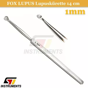 FOX LUPUS Lupuskürette 14cm 1 mm Haut Kürette Dermatologie Fußpflege Kürette - Picture 1 of 4