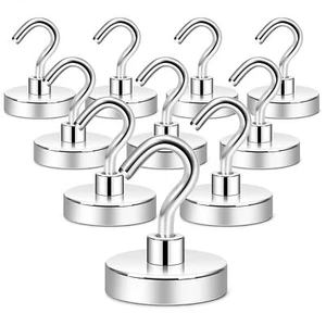 Neosmuk Magnetic Hooks, 100lbs+ Neodymium Rare Earth With 3 Layers Ni Strong NEW - Picture 1 of 12