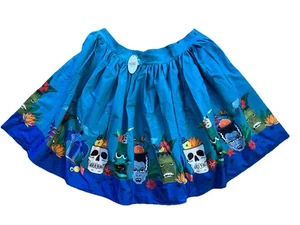 5X Halloween Circle Skull Frankenstein Skirt Unique Vintage Fit & Flare - Picture 1 of 2
