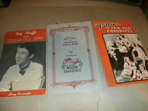 3 Country Song Books Roy Acuff's Grand Ole Opry Jim & Jane Western Vagabonds - Imagen 1 de 24