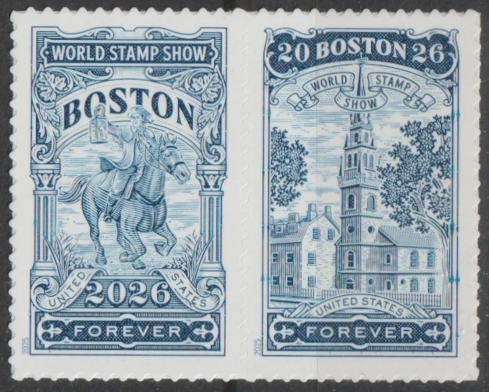 USA Sc. 6029-30  (F) Boston Stamp Show 2025 MNH H pair  I - Image 1 of 1