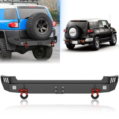 Rear Bumper WithTow Hitch Plate, D-rings For 2007-2014 Toyota FJ Cruiser 1st Gen Foto 1 de 4
