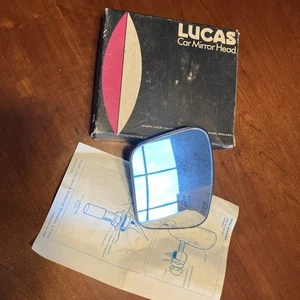 Lucas Chrome Wing Mirror Head Square Shape Convex Glass MH 2C NOS - Picture 1 of 4