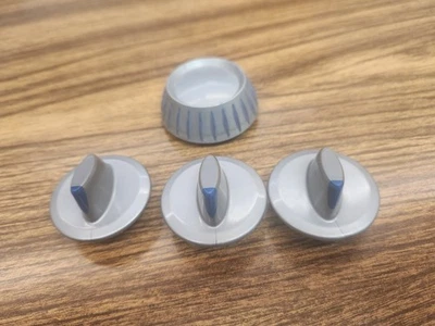 amana dryer knob set of 4. 37001182 , 37001180. silver/blue # I - Image 1 of 4