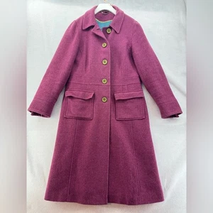 Langer Damenmantel Biden Wollmischung Fuchsia Größe 14 - Bild 1 von 9
