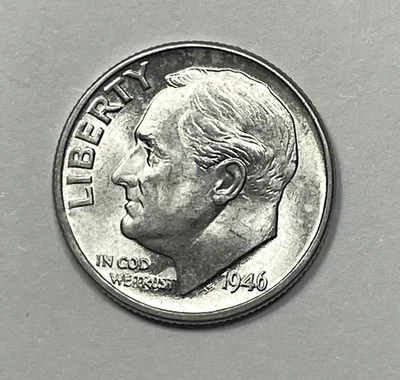 1946 P  Roosevelt Silver Dime From Estate Collection BU Uncirculated - Image 1 of 2