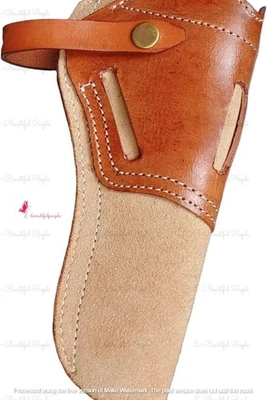 Suede Leather Double toned Holster Gun and Revolver Western Cowboy Barrel 4"-7.5 - Image 1 of 4