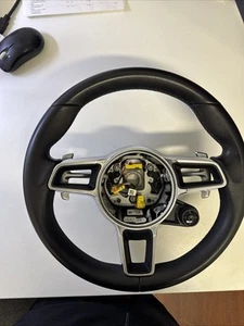 Porsche OEM Leather Steering Wheel PDK 991 991.2 911 Carrera Cayman 997 Macan d - Picture 1 of 11