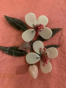 Asian Stone Flowers And Leaves Stem - Picture 1 of 6